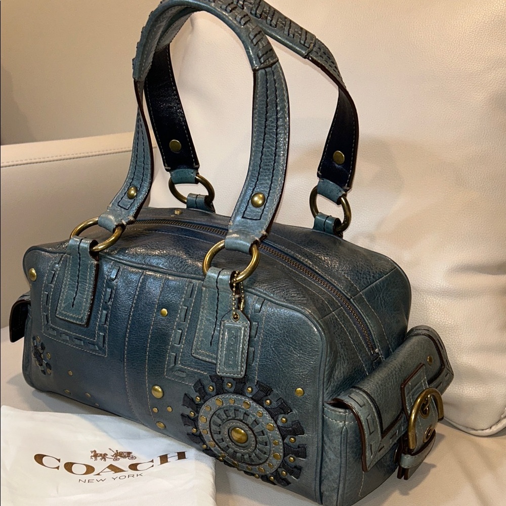 Coach RARE Lmt. Ed. Y2K SoHo MIA Laced Studded Satchel - Picture 3 of 17